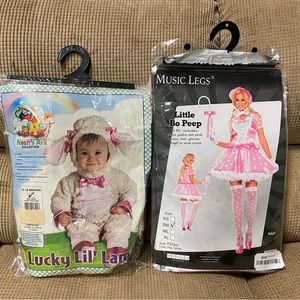 Little Bo Peep and baby lamb costume.